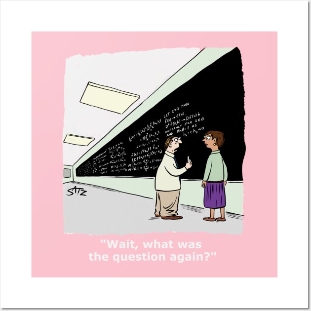 Funny math cartoon Wall Art by CrowdenSatzCartoons